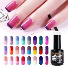 mood color changing glow gel nail