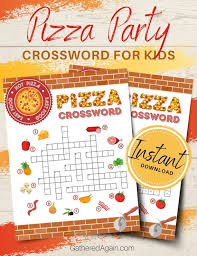 Pizza Party Picture Crossword Puzzle