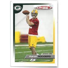 2005 was the year that aaron rodgers made his green bay debut, so that's when most of his rookie cards will be from. Athlon Sports Ctbl 024637 Aaron Rodgers Green Bay Packers 2005 Topps Total Rookie Card Rc No 483 Walmart Com Walmart Com