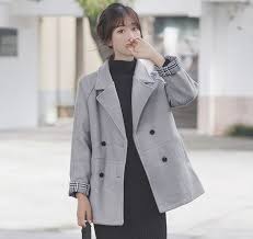 Grey Long Coat Fashion Chingu
