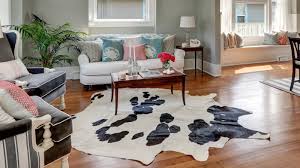 remove stains from a cowhide rug