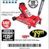 $20 off (7 days ago) floor jack harbor freight coupon. 1