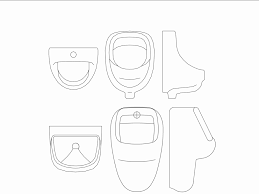 urinal in autocad cad free