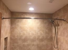 how to install curved shower rod home