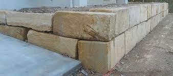 A Grade Sandstone Blocks Retaining Wall