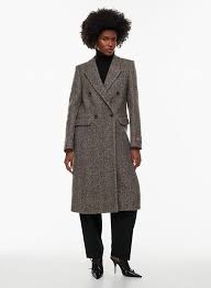 Babaton Women S The Constant Coat In Hrngbn Rc Heather Mc Heather Brn Mln Size Xs Wool Polyamide Cashmere