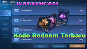 Agar anda bisa mendapat beragam hadiah dari moonton dan … 5 New Code Redeem Ml Redeem Codes Ml New Redeemtion 18 November 2020 Mlbb Kode Redeem Hari Ini Youtube