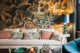 wallpaper in a stylish amsterdam home