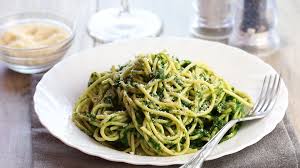 spaghetti with spinach sauce erren s