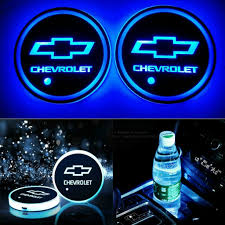 Details About For Chevrolet Chevy Led Car Cup Holder Mat Coaster Pad Atmosphere Light Colorful