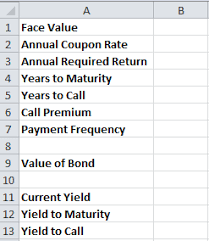 calculate yield in excel