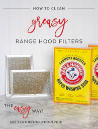 how to clean a greasy range hood filter
