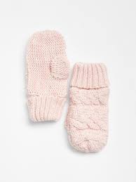 Gap Cable Knit Mittens In Pink Lyst