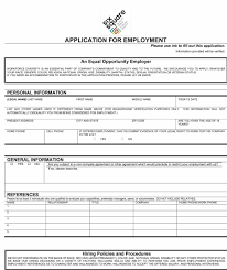 Job Application Form Employment Free Printable Formats