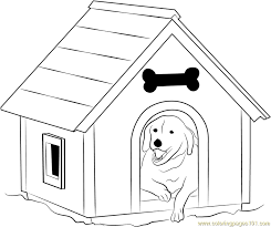 Free coloring pages to download and print. Coloring Page Dog House Manet