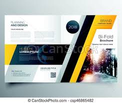 Stylish Business Bifold Brichure Or Magazine Cover Page Design Template In Vector