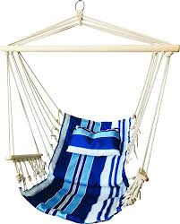 Frame is constructed of ash hardwood dipped in satin marine spar varnish. Backyard Creations Polyester Hanging Hammock Chair Assorted Colors At Menards