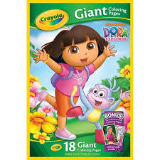 The set includes facts about parachutes, the statue of liberty, and more. Crayola Giant Coloring Pages Dora The Explorer 18 Count Walmart Com