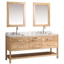 A handsome vanity countertop can really set off the honey finish of the oak collection. Design Element Dec077b O London 72 Inch Double Sink Vanity In Oak Finish