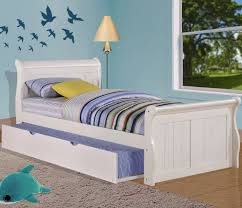 Youth Twin Sleigh Bed With Twin Trundle