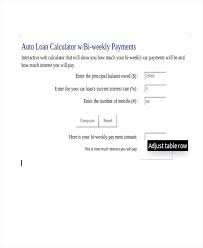 Bi Weekly Car Loan Amortization Schedule Excel Meltfm Co