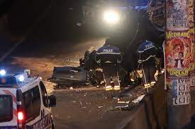 Rhône. Accident mortel à Lyon: la voiture s'envole, heurte un pont et  s'écrase 8 mètres plus bas