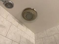 exhaust fan light combo above shower