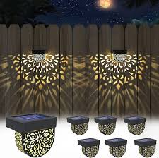 Solar Fence Lights Garden Decor 6 Pack