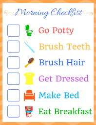 Printable Daily Routine Online Charts Collection