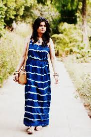outfit of the day blue maxi dress