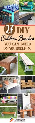 27 best diy outdoor bench ideas and