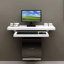 This floating l shaped computer desk is one that will bring modern look with still keeping that rustic look to any room. Amazon Com Wzhong Wall Floating Computer Desk Table Study Writing Desk Portable Laptop Desk With Main Frame And Adjustable Keyboard Tray Size 120cm Furniture Decor