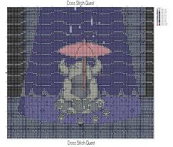 Please note this is a pattern only, not the finished product. Undertale Cross Stitch Pattern Umbrella Statue Cross Stitch Quest
