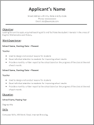 Resume Structure Format Sample Student Resume Template Picture