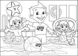 Swimming coloring pages for toddlers. Colouring Pages