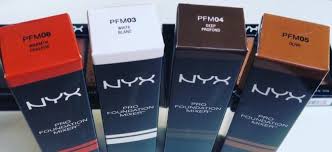 swatches nyx pro foundation mixers