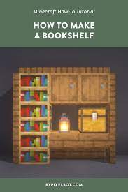 how to make a bookshelf in minecraft