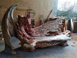 Asian oriental vintage rose wood carved dragon throne chair with marble (124645738779). This Wooden Dragon Bench Looks Totally Badass Album On Imgur
