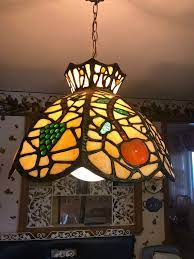 Vintage Stained Glass Fruit Pendant