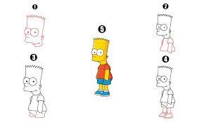 bart simpson drawing a step by step