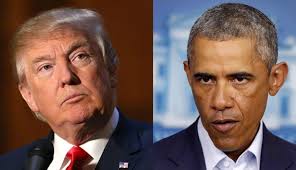 Image result for ‫ترامپ و اوباما در کنار هم‬‎