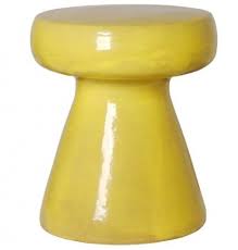 Bright Yellow Mushroom Shape Ceramic
