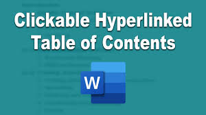 how to create able hyperlinked