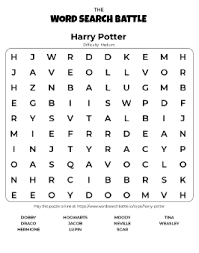 harry potter word search play