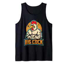 Amazon.com: Funny Adult Humor Muscular Rooster Big Cock Tank Top :  Clothing, Shoes & Jewelry