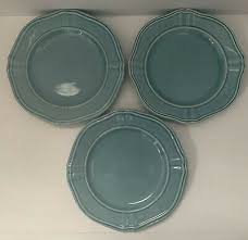 Scott living modern classic 16. Set Of Four Threshold Wellsbridge Stoneware Aqua 8 1 4 Scalloped Salad Plates 32 39 Picclick