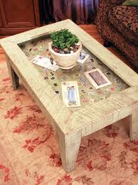 Display Coffee Table With Glass Top
