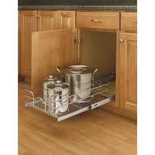 Price match guarantee + free shipping on eligible orders. Rev A Shelf 58 15c 5 Chrome Pull Out Basket Lowe S Canada Rev A Shelf Sliding Shelves Kitchen Base Cabinets