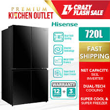 Hisense 720l 4 Glass Door Inverter