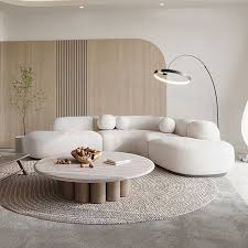 Modern Curved Sofa Set Furniture Fabric
